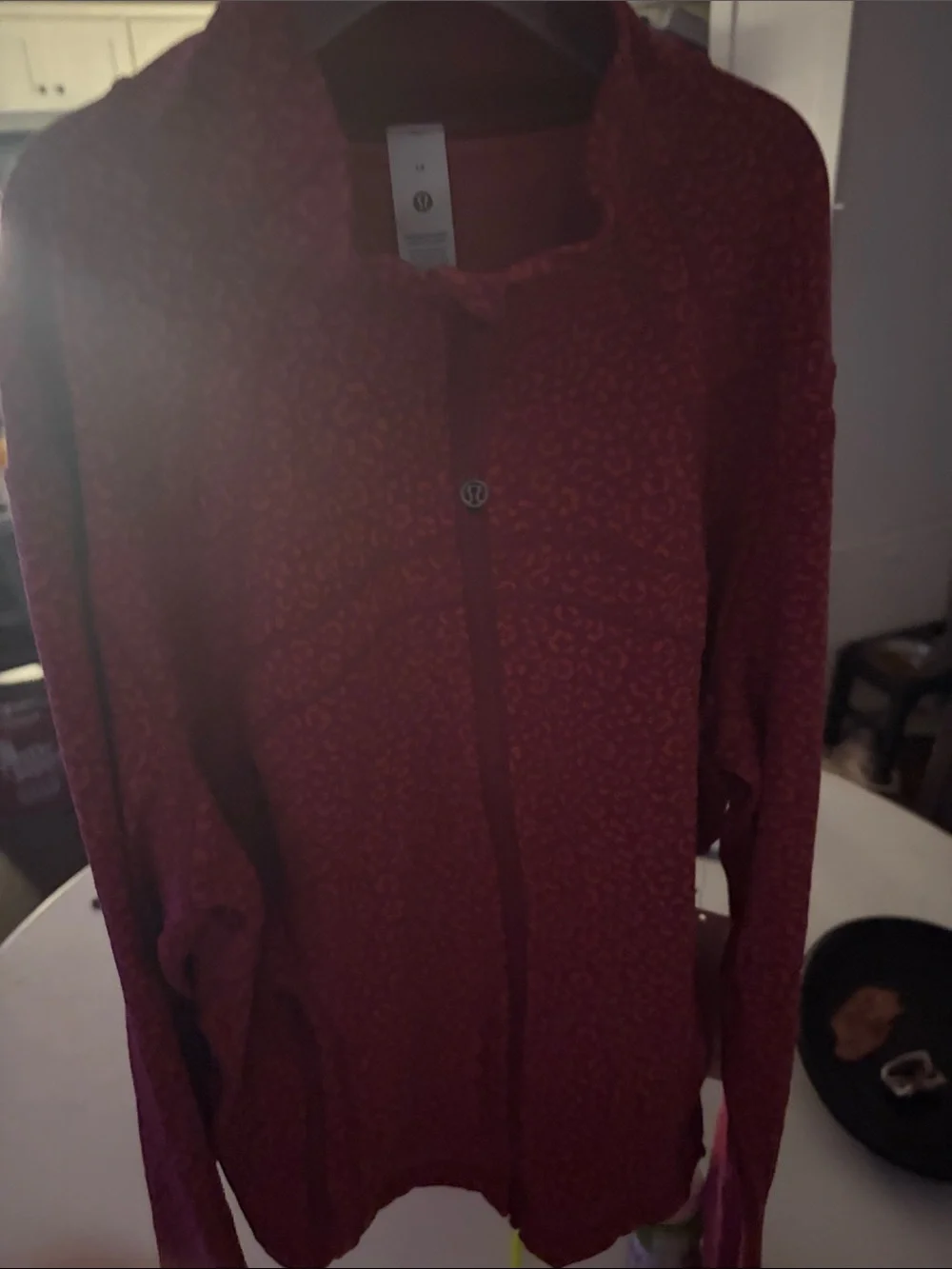 lululemon athletica rust red patterned utility jacket